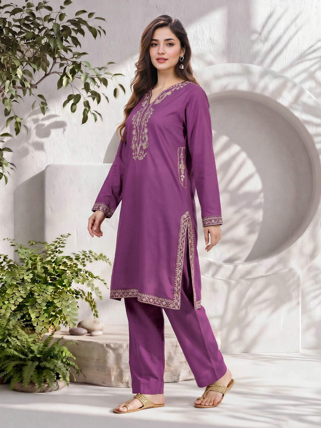 2 Piece Lawn Suit- Embroidered (Pret) — view 1
