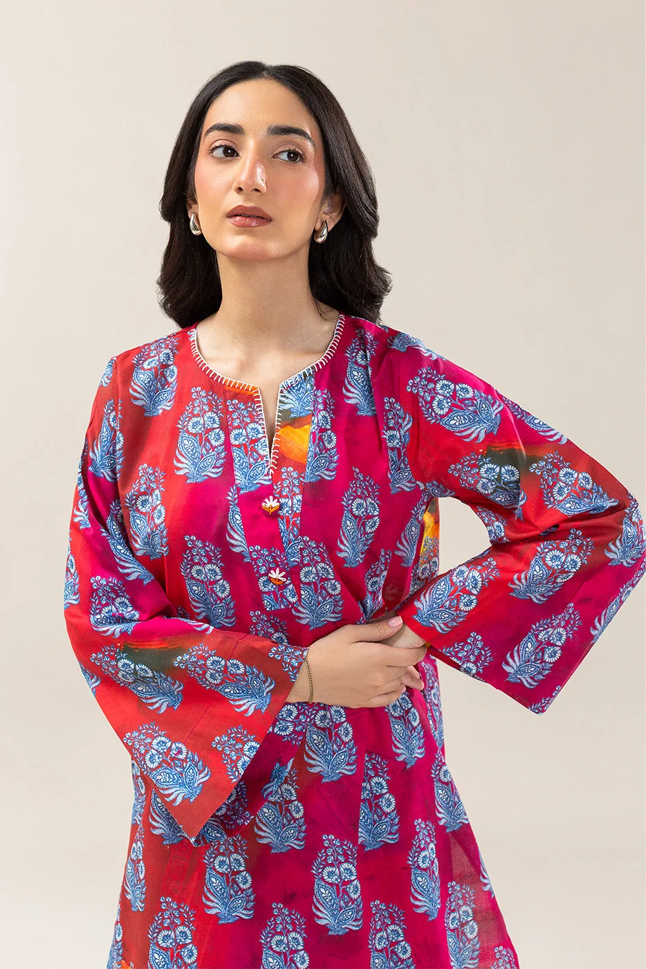 2 PIECE PRINTED DORIA LAWN SUIT (PRET) — view 2
