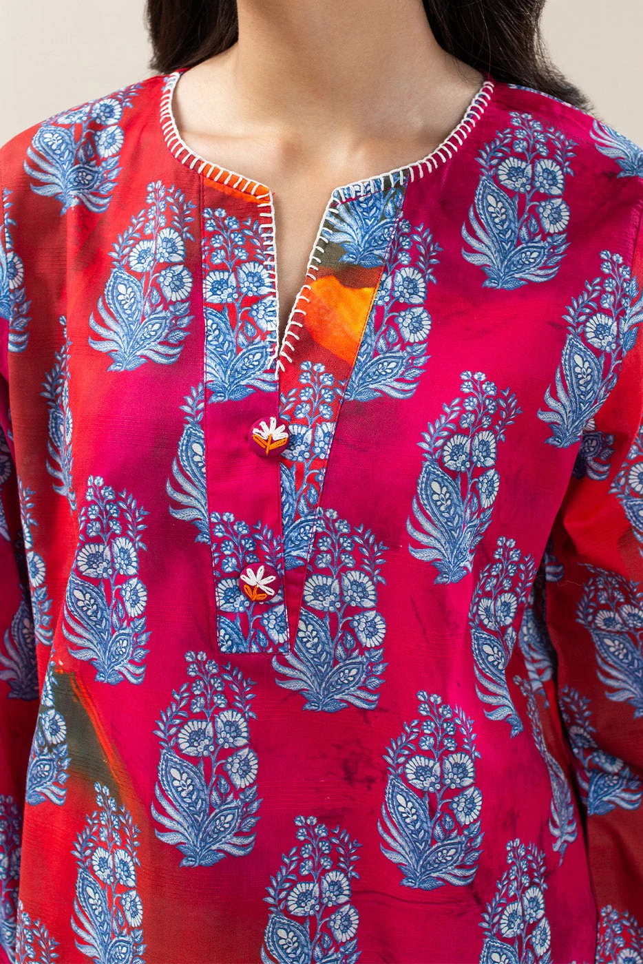 2 PIECE PRINTED DORIA LAWN SUIT (PRET) — view 3