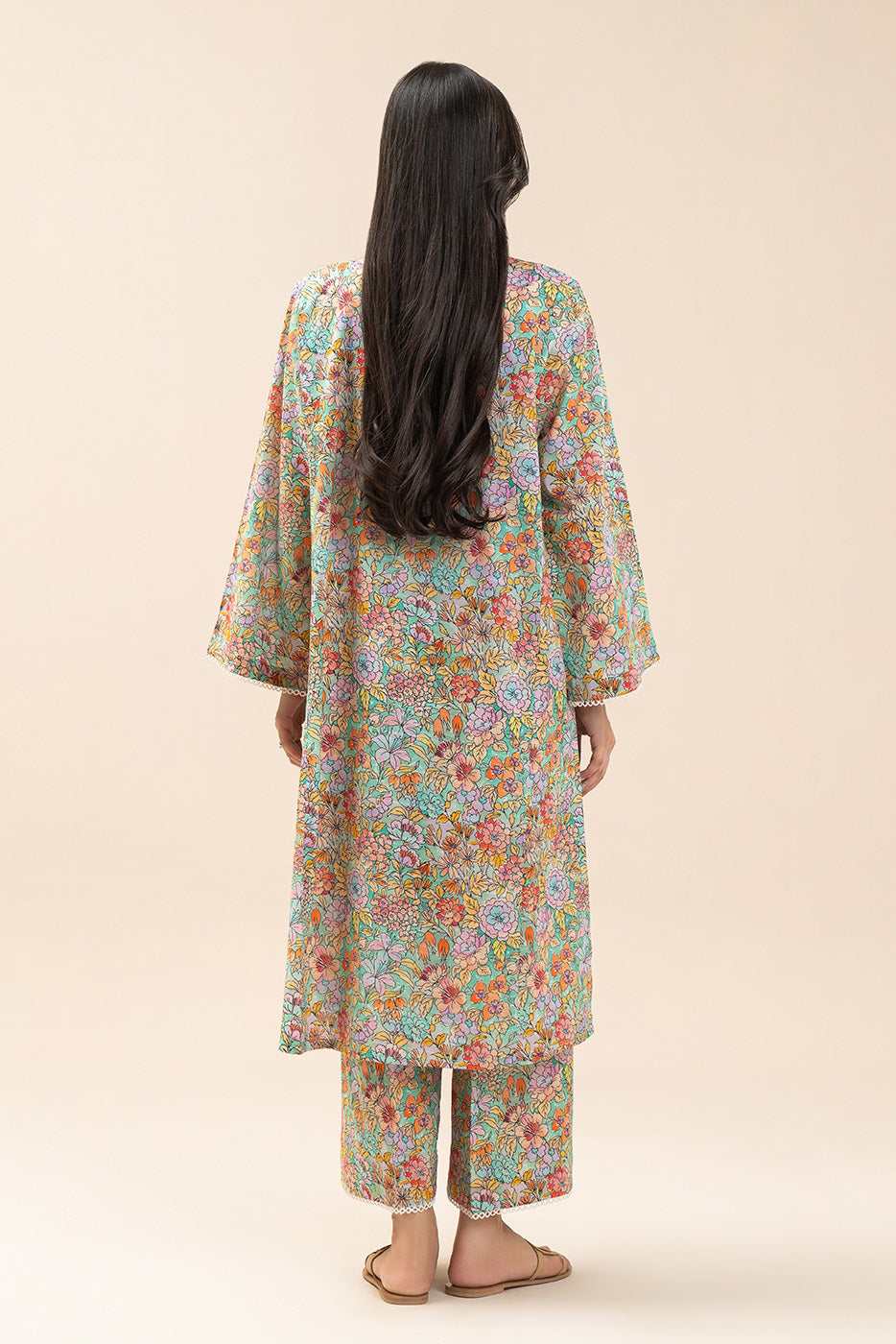 2 piece printed lawn suit — view 2
