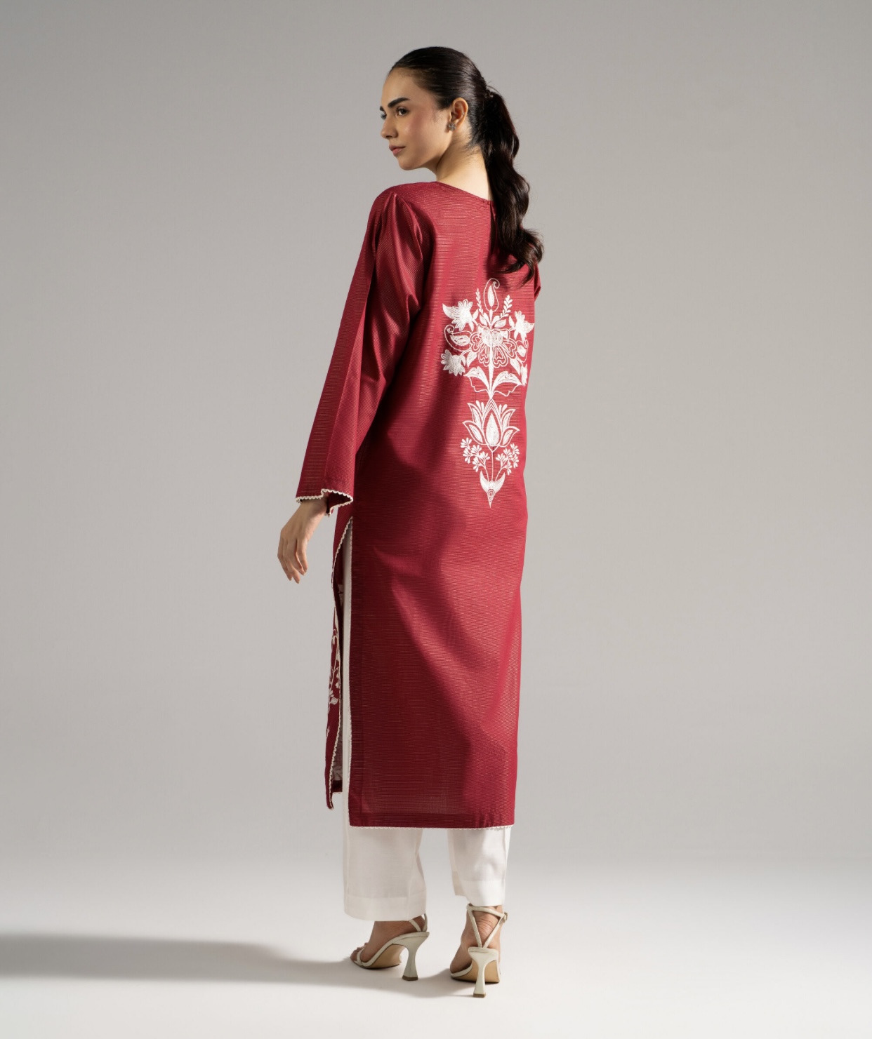 EMBROIDERED ZARI LAWN SHIRT — view 2