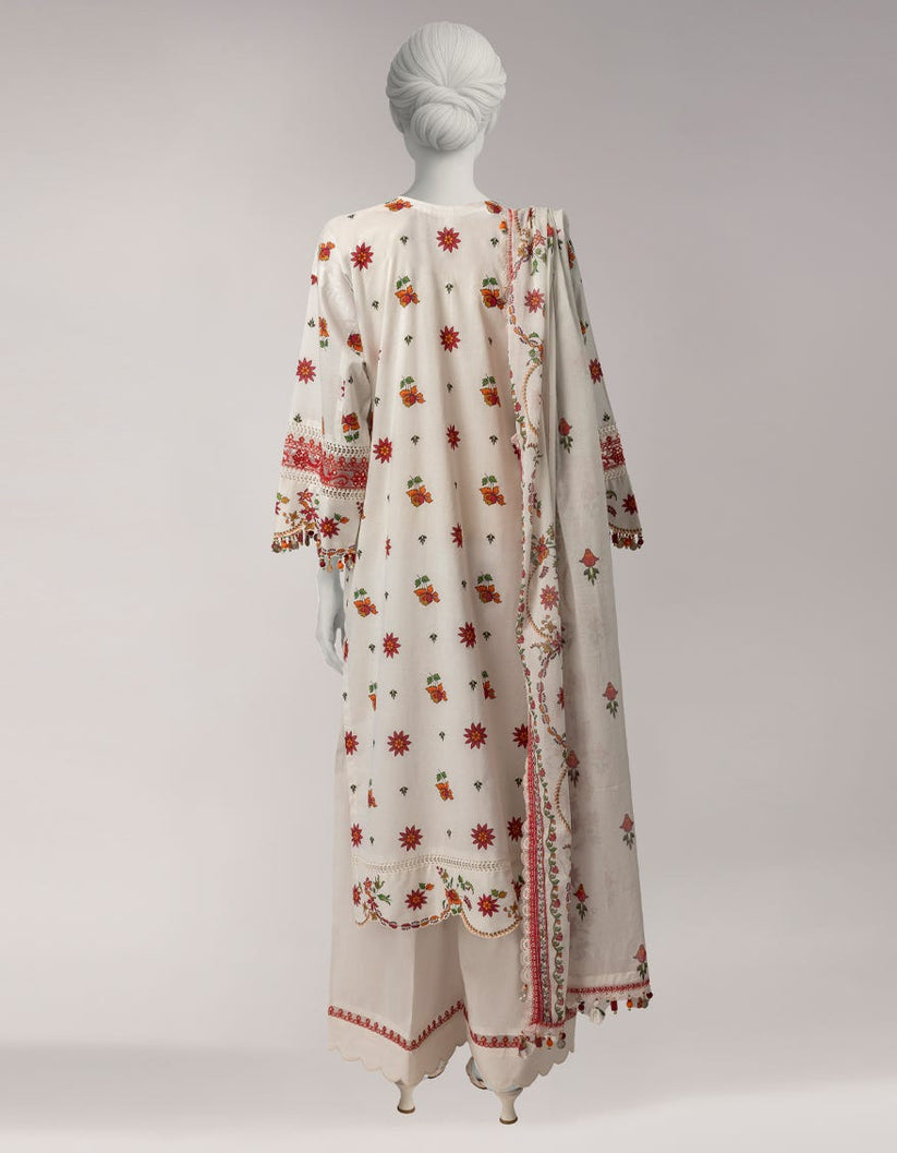 MULTICOLOR LAWN EMBROIDERED UNSTITCHED 3PC — view 2