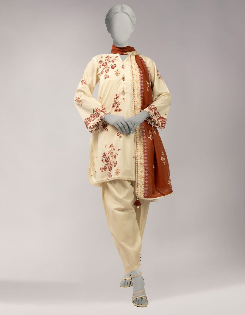 MULTICOLOR LAWN EMBROIDERED UNSTITCHED 3PC — view 4