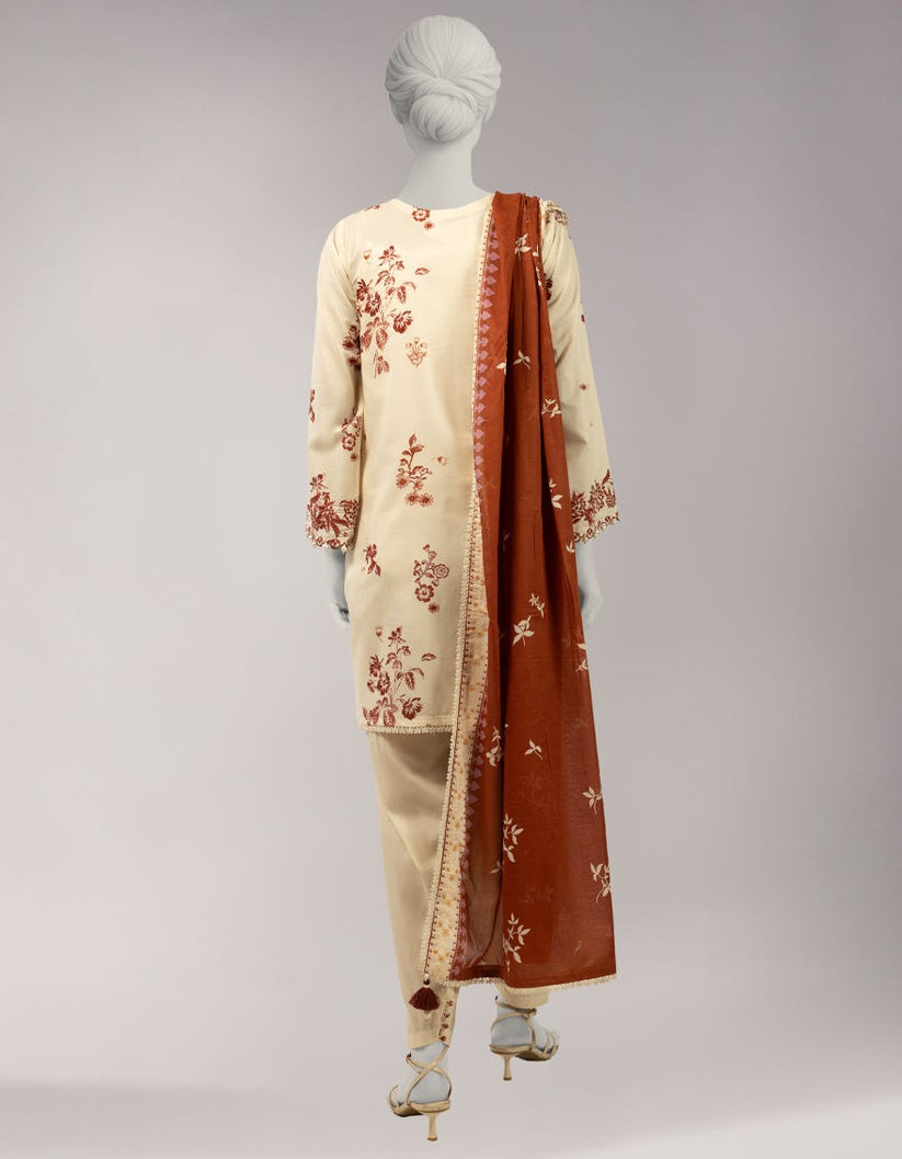 MULTICOLOR LAWN EMBROIDERED UNSTITCHED 3PC — view 2