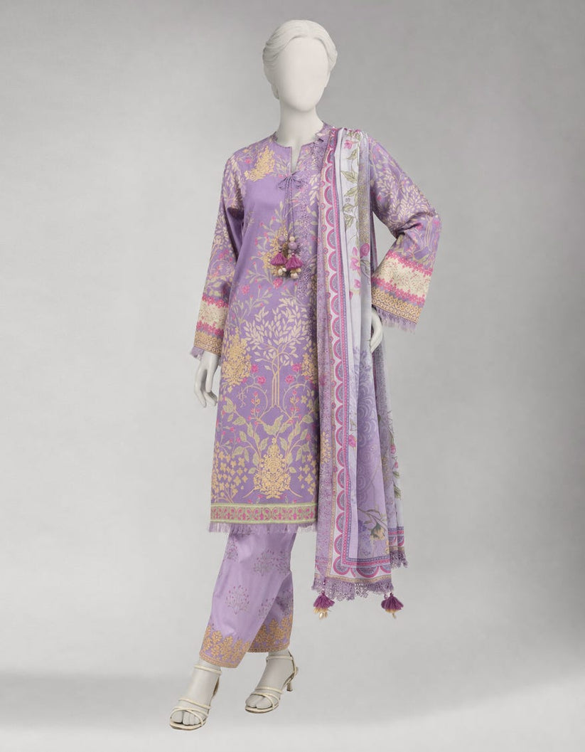 MULTICOLOR LAWN EMBROIDERED UNSTITCHED 3PC