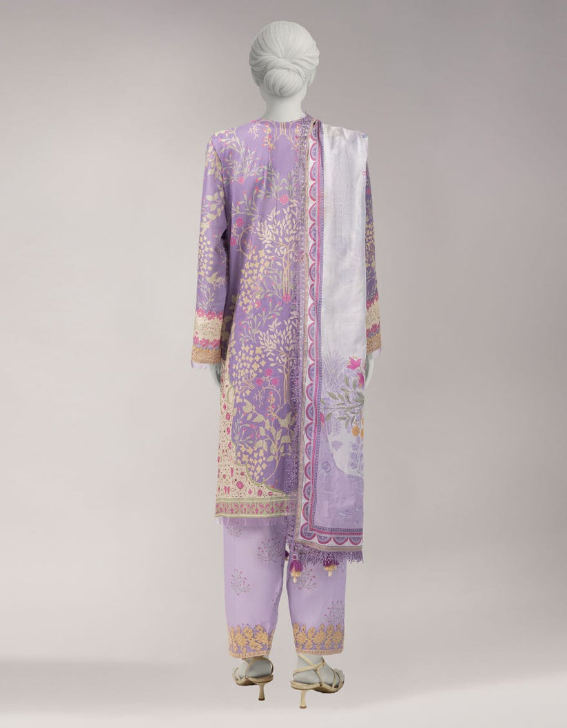 MULTICOLOR LAWN EMBROIDERED UNSTITCHED 3PC — view 2