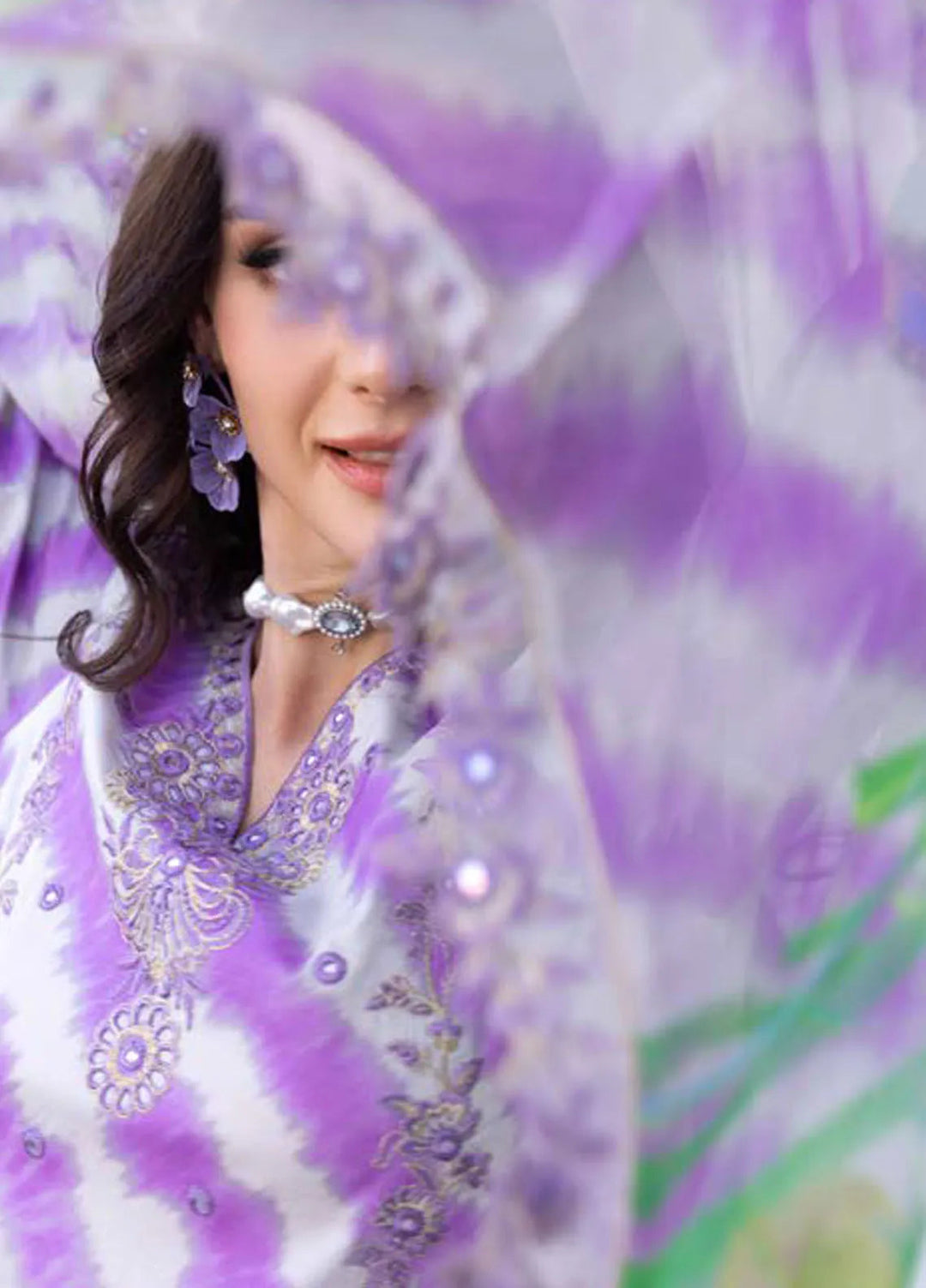 Embroidered lawn suit — view 3