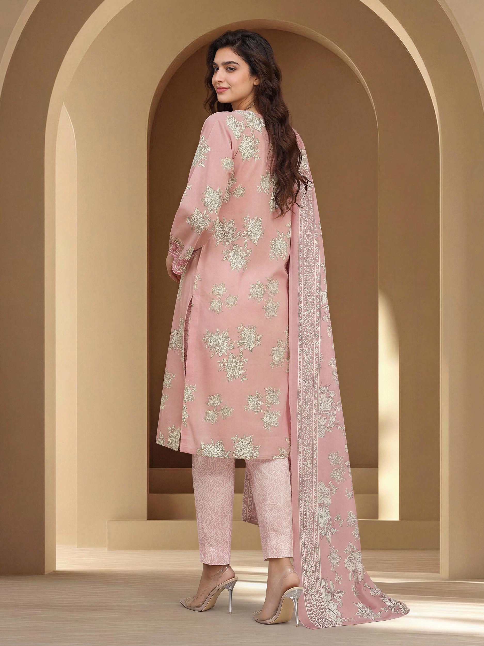 Lawn Embroidered suit — view 2