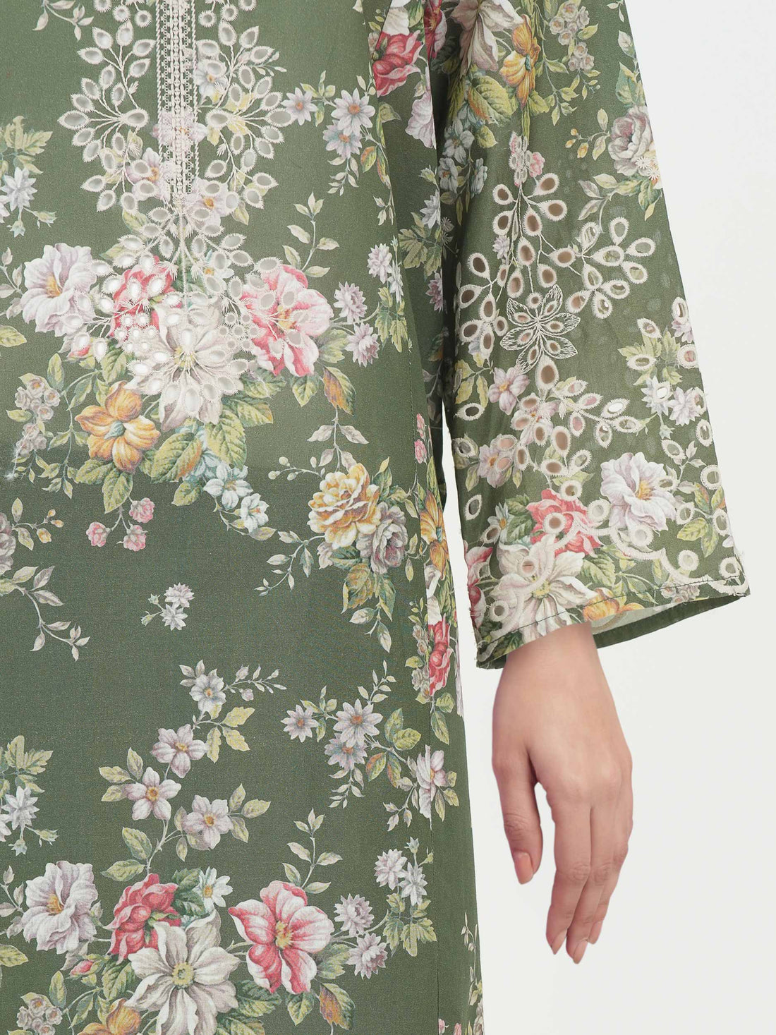 3 Piece Lawn Suit- Embroidered (Unstitched) — view 4